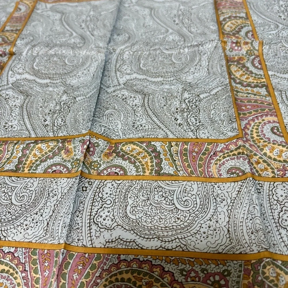 Giovanni Valentino Paisley Patterned Cotton Handkerchief/Bandana Scarf 47cm